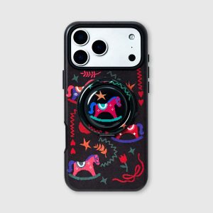 MIDNIGHT ROCKING PONY PHONE CASE