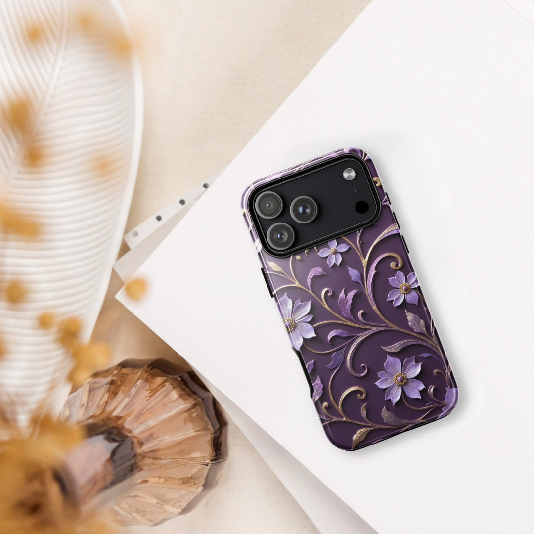 Royal Violet Filigree Tough Case for iPhone 17 Pro ?C Dual Layer Protective Phone Case (Glossy or Matte) - Image 5