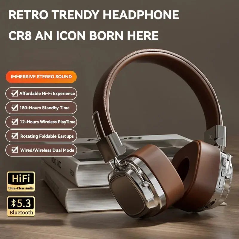 CR-8 DUTRIEUX Classic Over Ear Stereo Headphones - Image 8