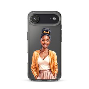 Golden Autumn Glow Girl Clear Case for iPhone 17 Air - Fashion Illustration Protective Cover