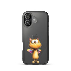 Fairy Cat Clear Case for iPhone 17 - Cute Magical Kitty with Colorful Wings Protective Cover