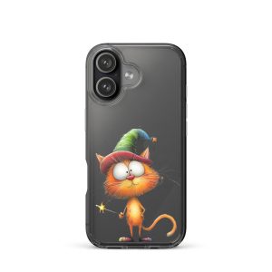 Wizard Cat Clear Case for iPhone 17 - Funny Magic Kitty Cartoon Protective Cover