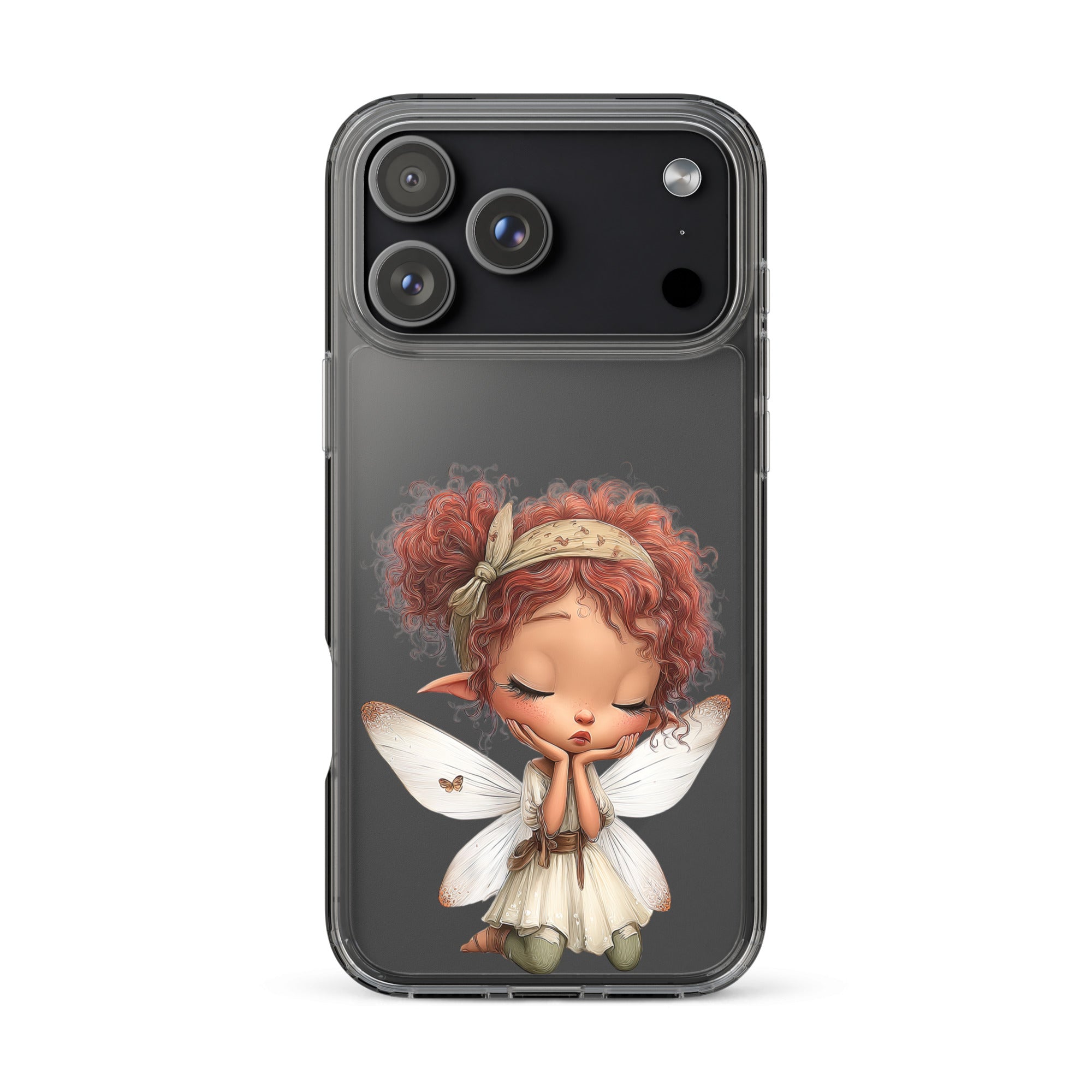 Rusty Fairy Clear Case for iPhone 17 Pro Max - Cute Fantasy Fairy Protective Phone Cover