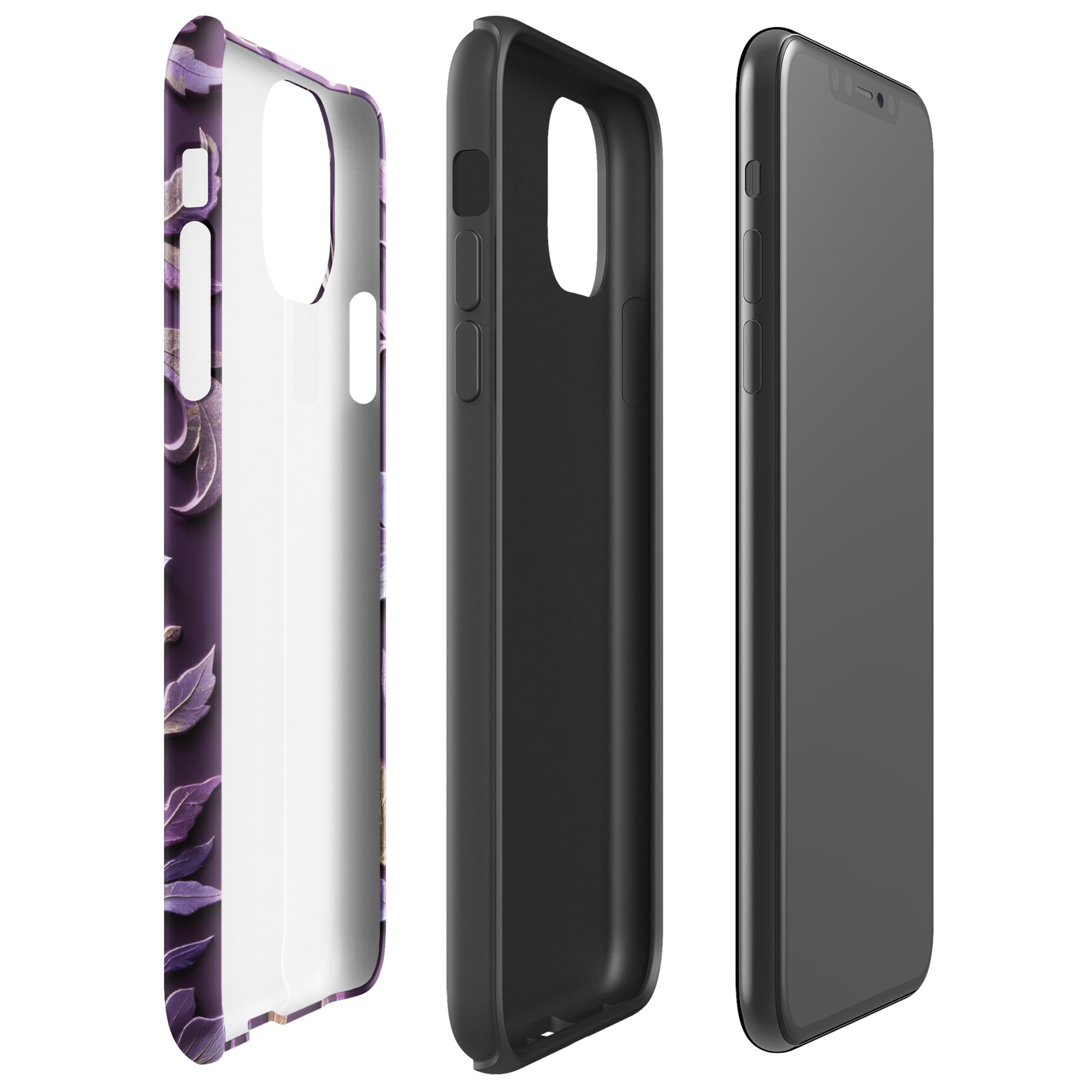 Royal Violet Filigree Tough Case for iPhone 17 Pro Max ?C Dual Layer Protective Phone Case (Glossy or Matte) - Image 4