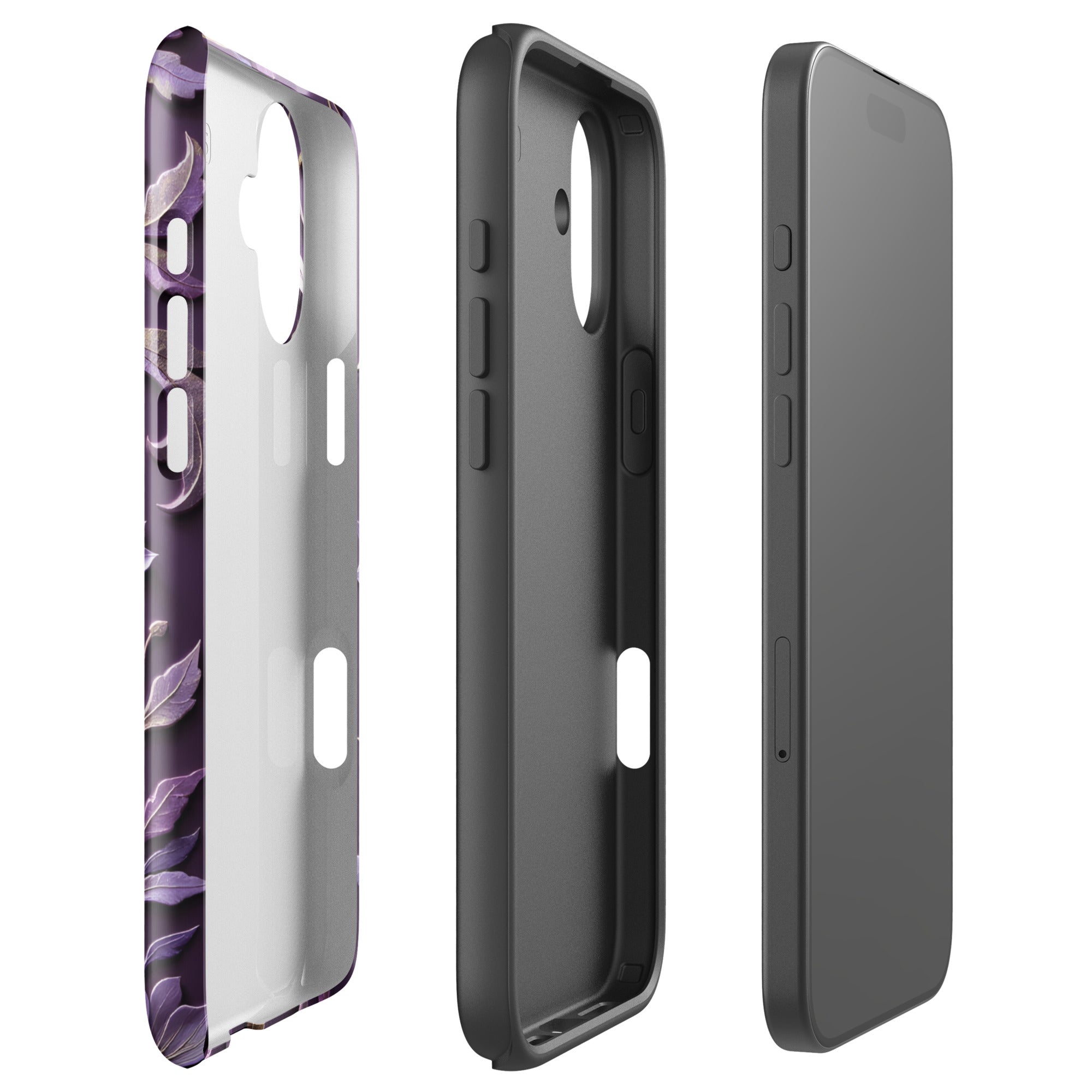 Royal Violet Filigree Tough Case for iPhone 16 Plus ?C Dual Layer Protective Phone Case (Glossy or Matte) - Image 4