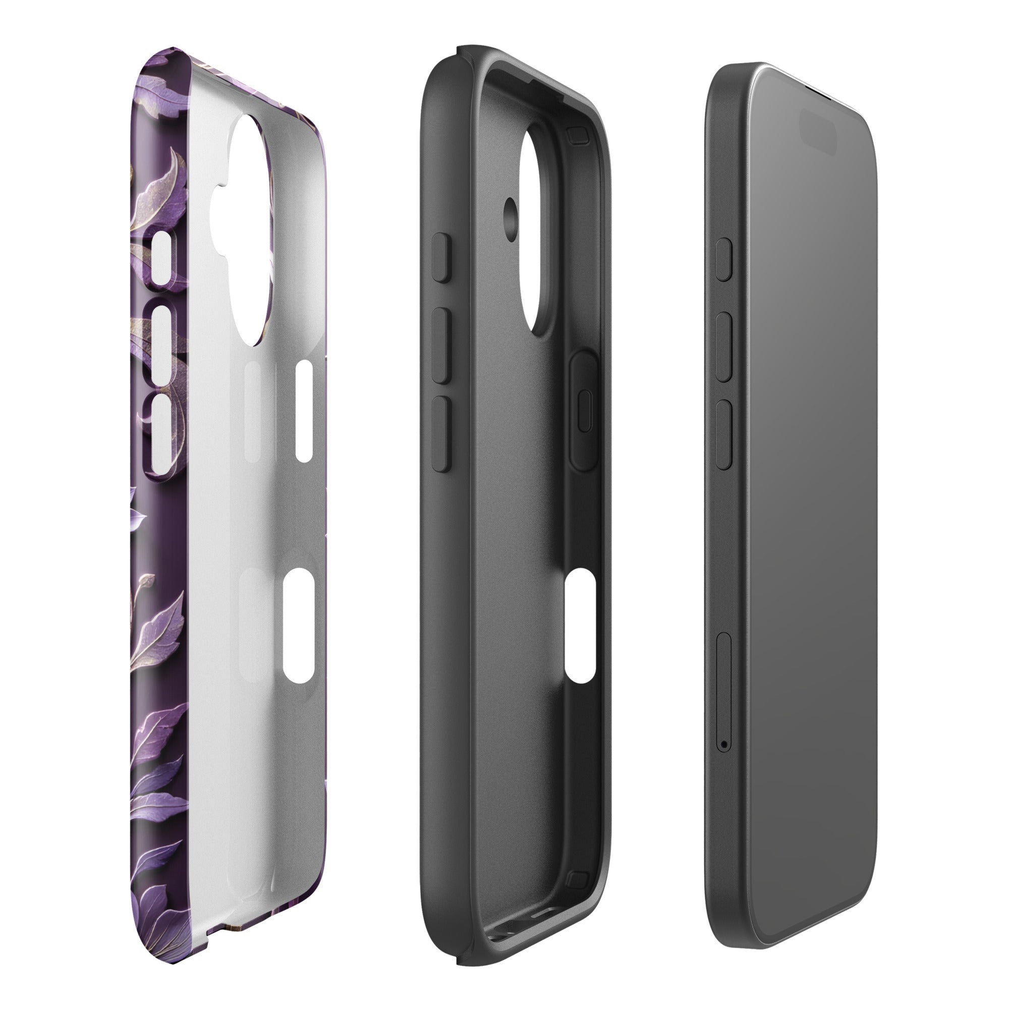 Royal Violet Filigree Tough Case for iPhone 17 ?C Dual Layer Protective Phone Case (Glossy or Matte) - Image 4